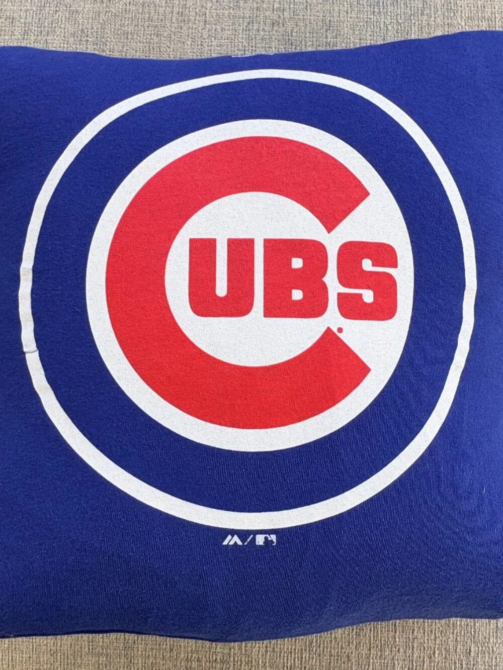 Chicago Cubs MLB baseball handmade retro upcycled t-shirt 16x16 pillow cover